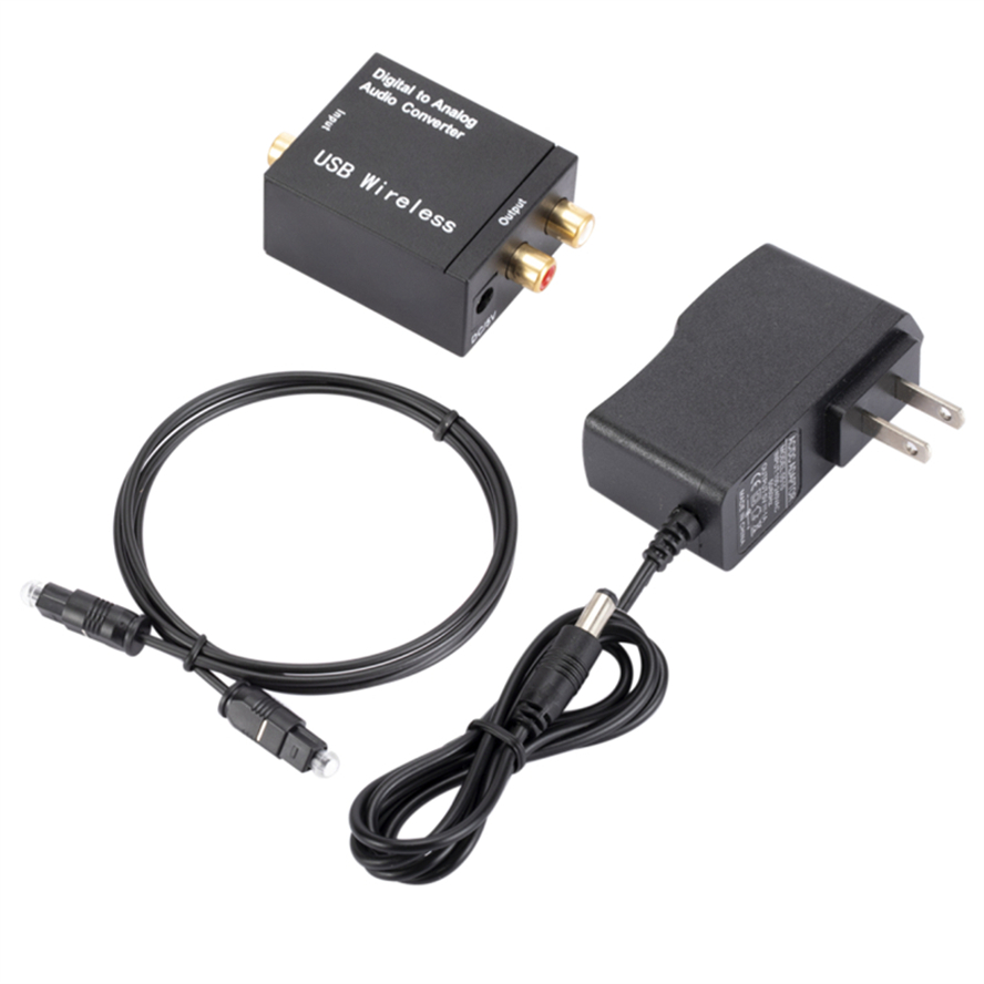 USB Digital to Analog Audio Converter Optical Fiber Toslink Coaxial Signal To RCA R/L Audio Decoder Amplifier With Bluetooth 4.0. 