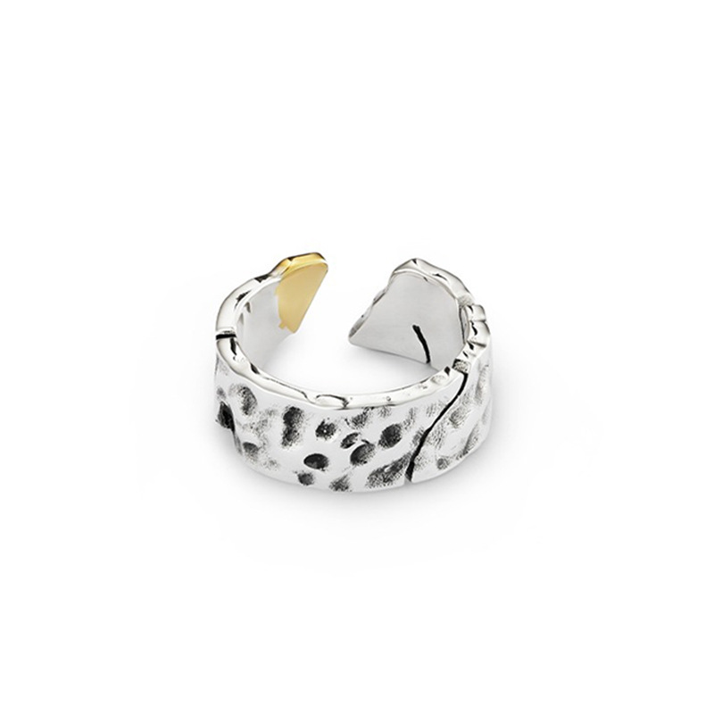 Huayoule's new tear ring men's trendy personality, handsome and self-disciplined retro old Thai silver model with adjustable opening