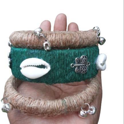 Handmade Jute Thread Bangles for Women Boho Style Woven Elastic Bangle Set Eco-Friendly Jewelry Accessory