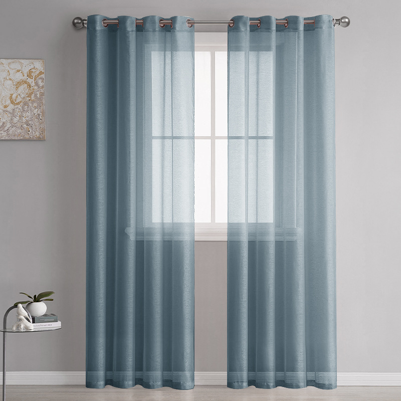 Amazon Dolly solid color window screen Cross-border foreign trade AliExpress dropshipping finished curtain fabric factory direct sales