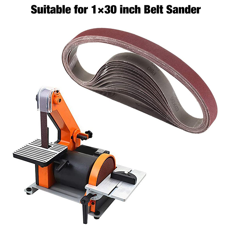 15 Pcs 1X30 Inch Alunum Oxide Sanding Belts avy Duty Sanding Belts Multirpose Abrasive Belts for Belt Sander. 