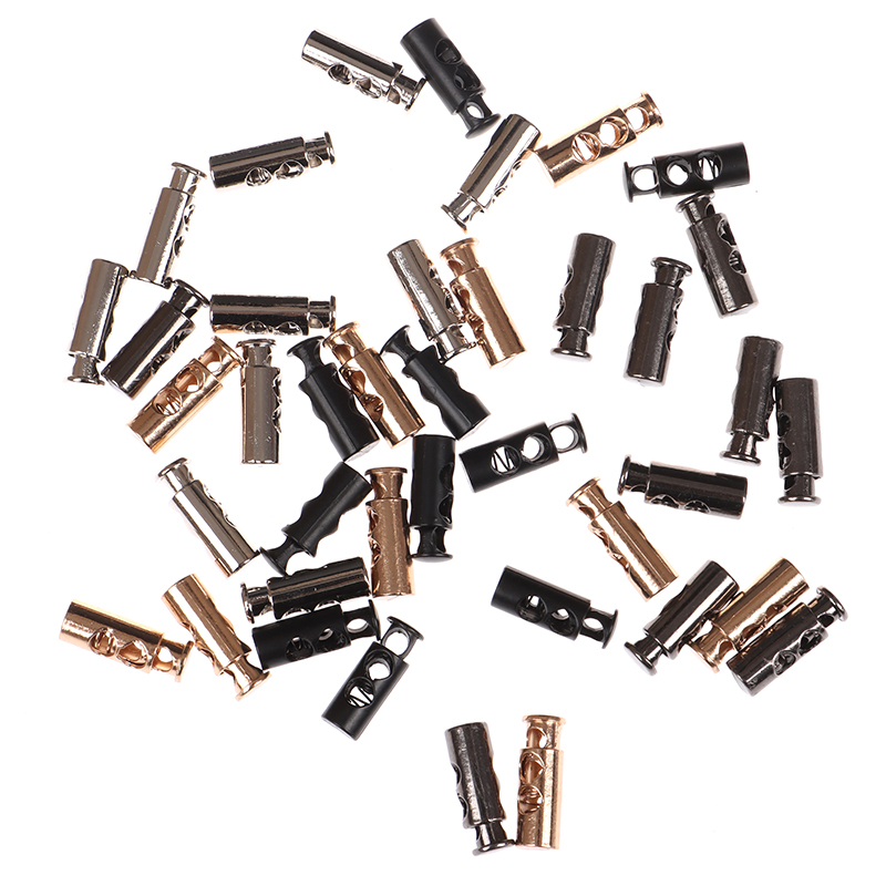 10pcs Metal Stoppers Toggle Cord Locks Drawstring lock DIY Apparel Accessories. 
