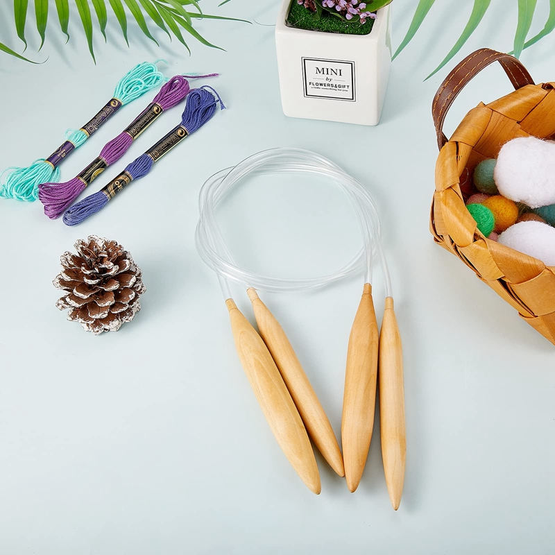 Bamboo Circular Knitting Needles Set for Chunky Yarn US Size 19,35,50. 