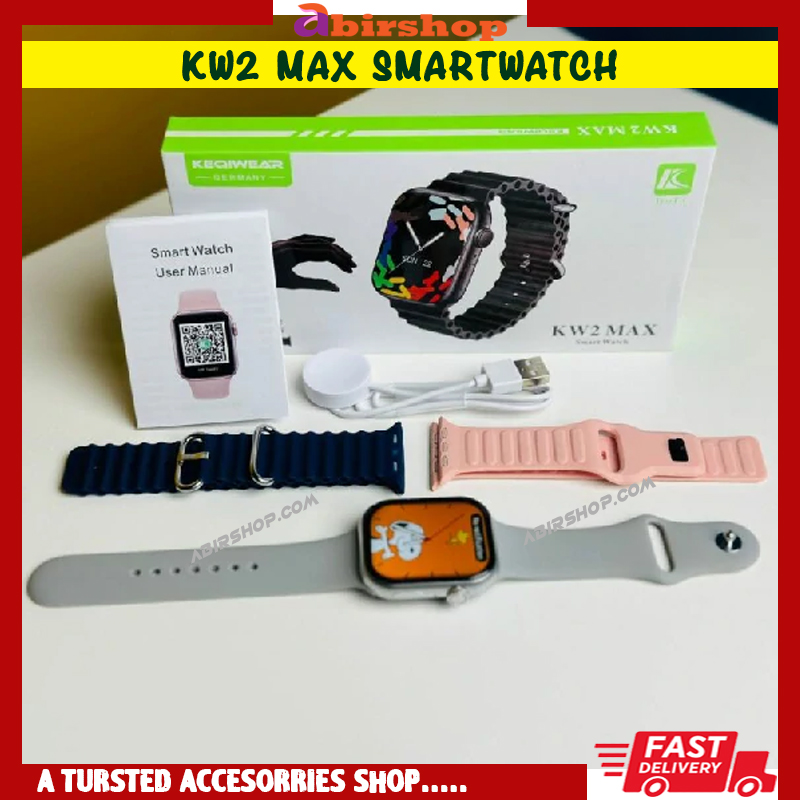 KW2 Max Smart Watch Best Quality Three Bands Curved Display. 