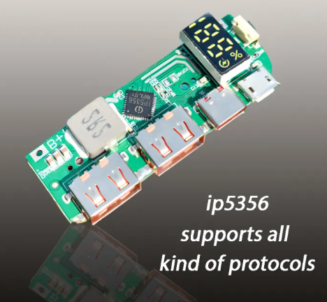 PD 22.5W ip5356 Fast Charging Power Bank Circuit With Display. 