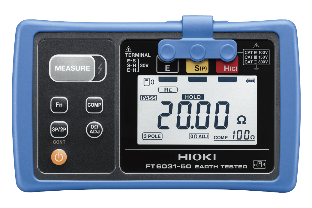 Hioki FT6031-50 Earth Tester Tough and Ready for the Field IP67 Dustproof and Waterproof - Kings Trading. 