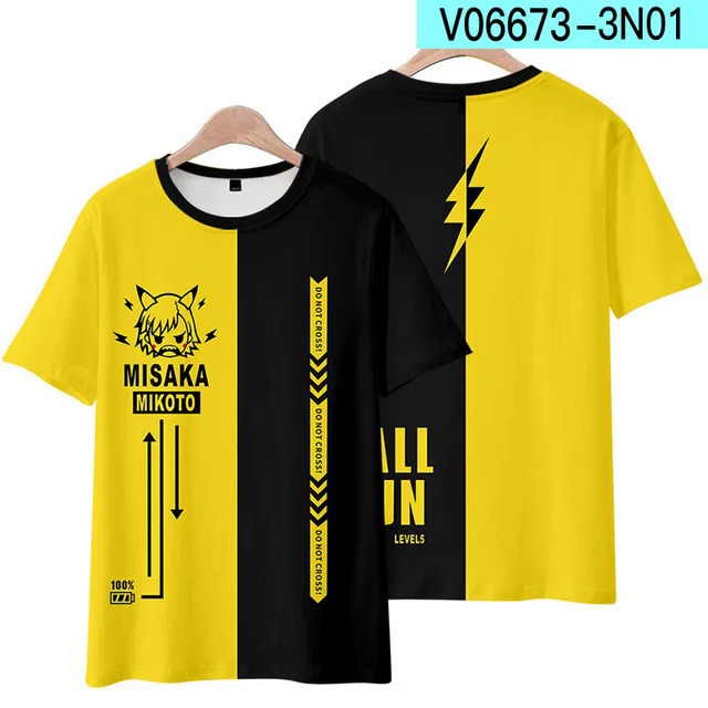 2023 Cosplay Anime Too Much of Index 3D T Shirt Women Men A Certain Magical Index Accelerator Short S. Kids T. 