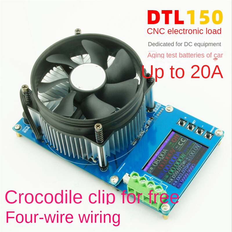 1Set DTL150 4-WIRE Capacity Tester 150W Electronic Load Tester 20A Discharge Meter US Plug EU Plug. 