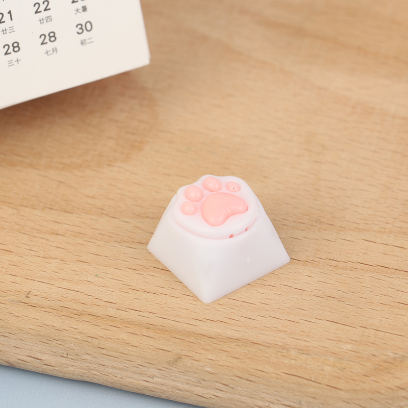 Cute Cat Paw Keycaps For Mechanical Keyboard Cherry MX Switch DIY Custom Key Cap Soft Silicone Keycup Artisan Pink Color Fengshi