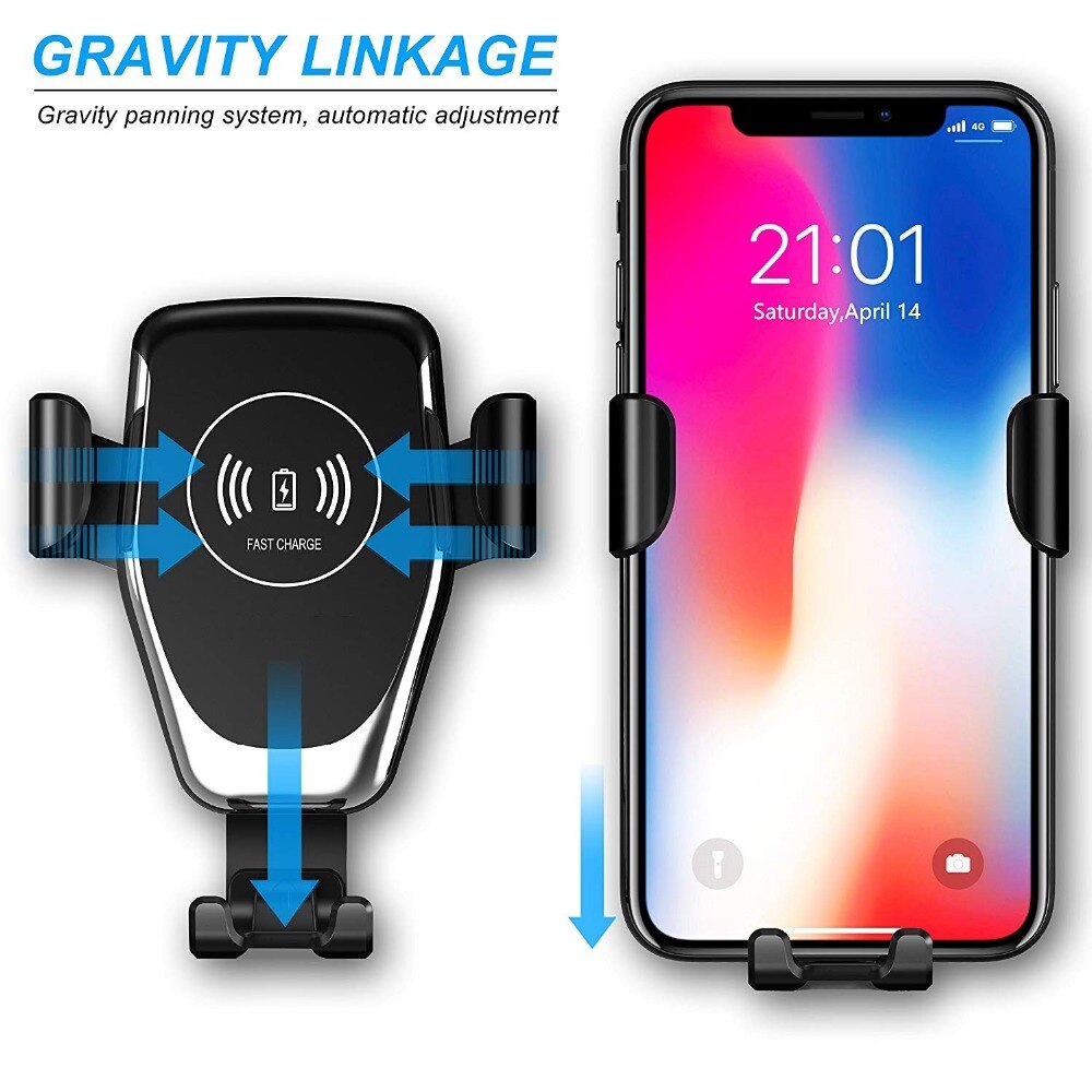 Wireless Car Charger Gravity Stand For Samsung S10 S10e Note 10 9 10W Fast Charging Holder For iPhone 11 X XS MAX XR 8 BQ. 