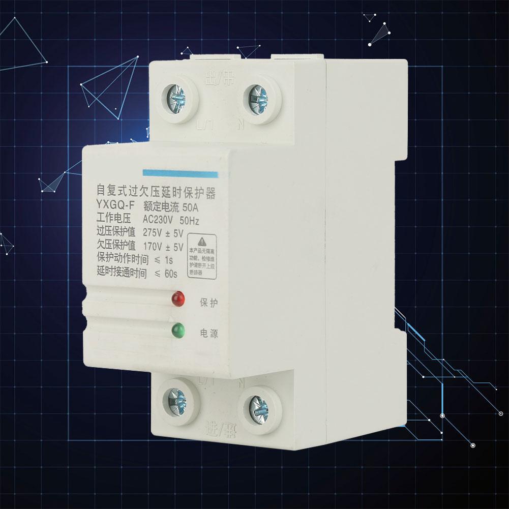 2P 50a YXGQ-F automatic Recovery Over & Under Voltage Relay Protective Device. 