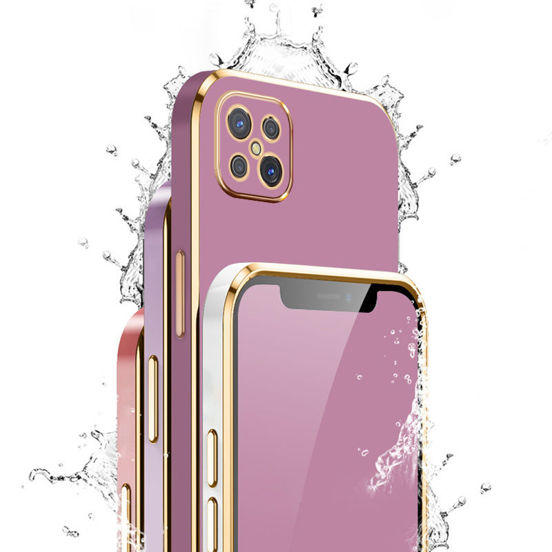 For Oppo Reno4z 5G Case OPPO Reno 4 Z Phone Case CPH2065 Case oppo reno4Z Reno4 z 5G Luxury Square Plating Shockproof Back Cover. 