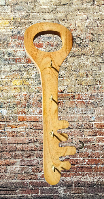 Wooden Wall Hanging Key Holder with Polish