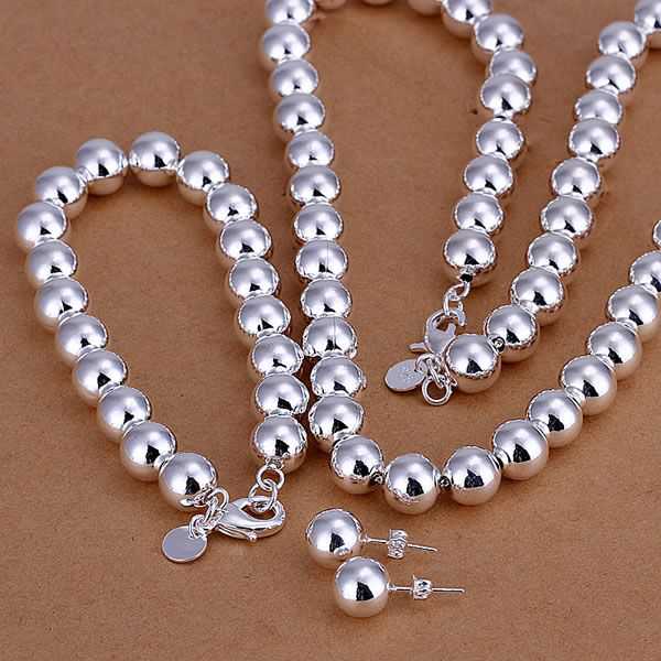 925 Sterling Silver Necklace; Bracelet and Earring Set 925 Sterling Silver Necklace; Bracelet and Earring Set