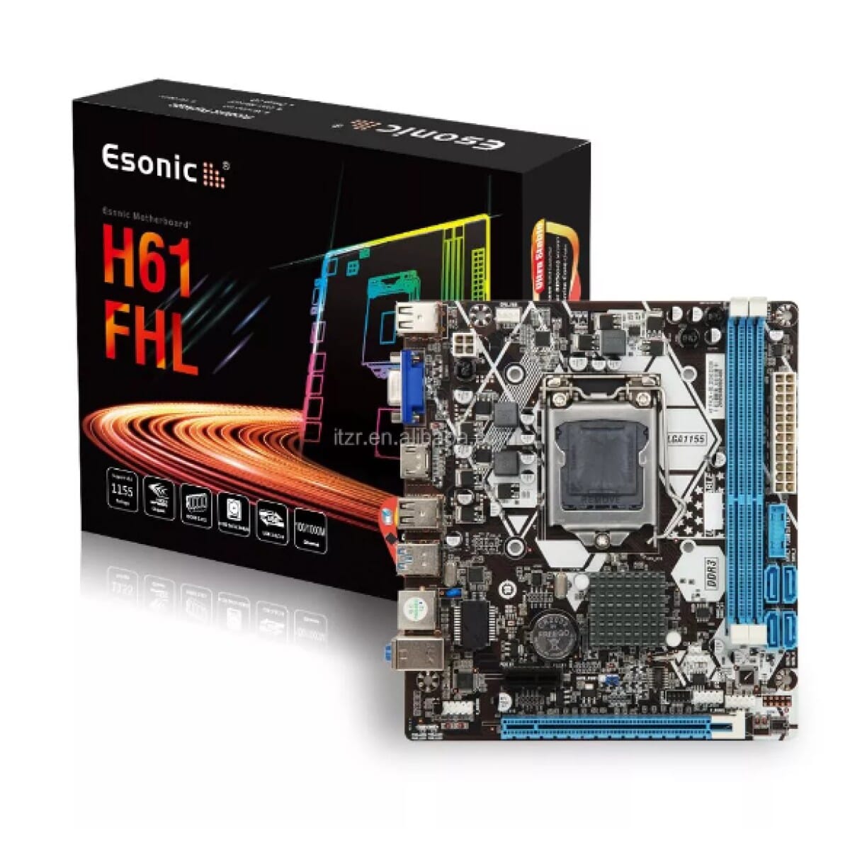Esonic H61-FHL DDR3 Motherboard For Intel Core i3/i5/i7 2nd/3rd Gen Processor With 01 Year Warranty. 