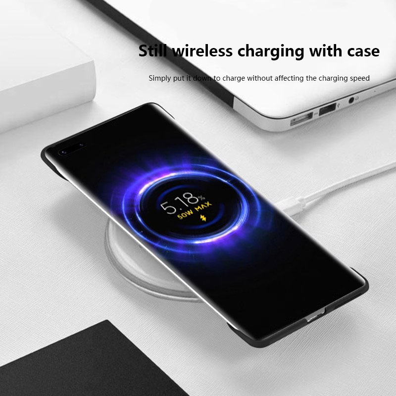Tokifu For Huawei P40 P40 Pro Macaron Swoosh Gradient Colour Blocking Bezel-less Protective Case Slim Heat Dissipation PC Hard Case. 