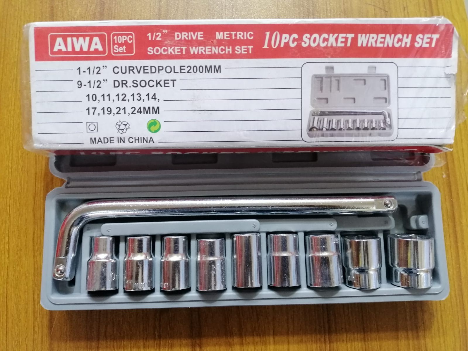 10Pc Socket Wrench Set 1/2 Drive (Same As Picture). 