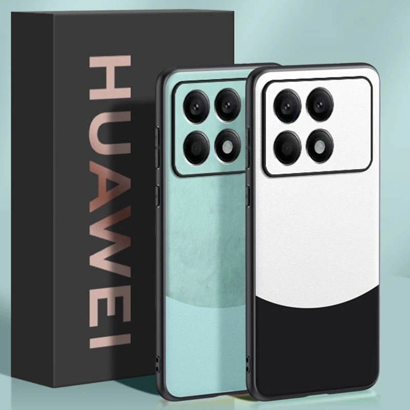 For Redmi K70 Pro Case 360 Degrees Protection Leather Soft Border Anti-fingerprint Color Blocking Design For Redmi K70 Pro Back Cover. 