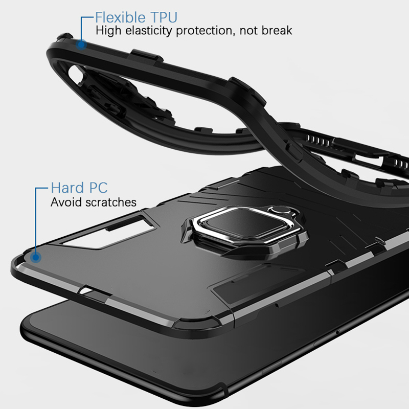 Phone case Vivo iqoo Z6 Pro Shockproof Armor Stand with Holder Car adsorb Ring Back cover Vivo iqoo Z6 Pro case. 