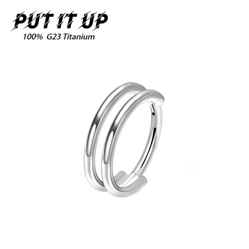 ASTM F136 Titanium Nose Piercing Ring 16G CZ Hinged Septum Clicker Segment Ear Cartilage Tragus Helix Lip Ring Piercing Jewelry. 