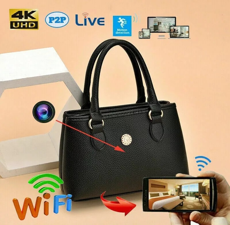 1080P HD WIFI P2P Portable Security Camera In HandbagSupport Remote Viewing. 