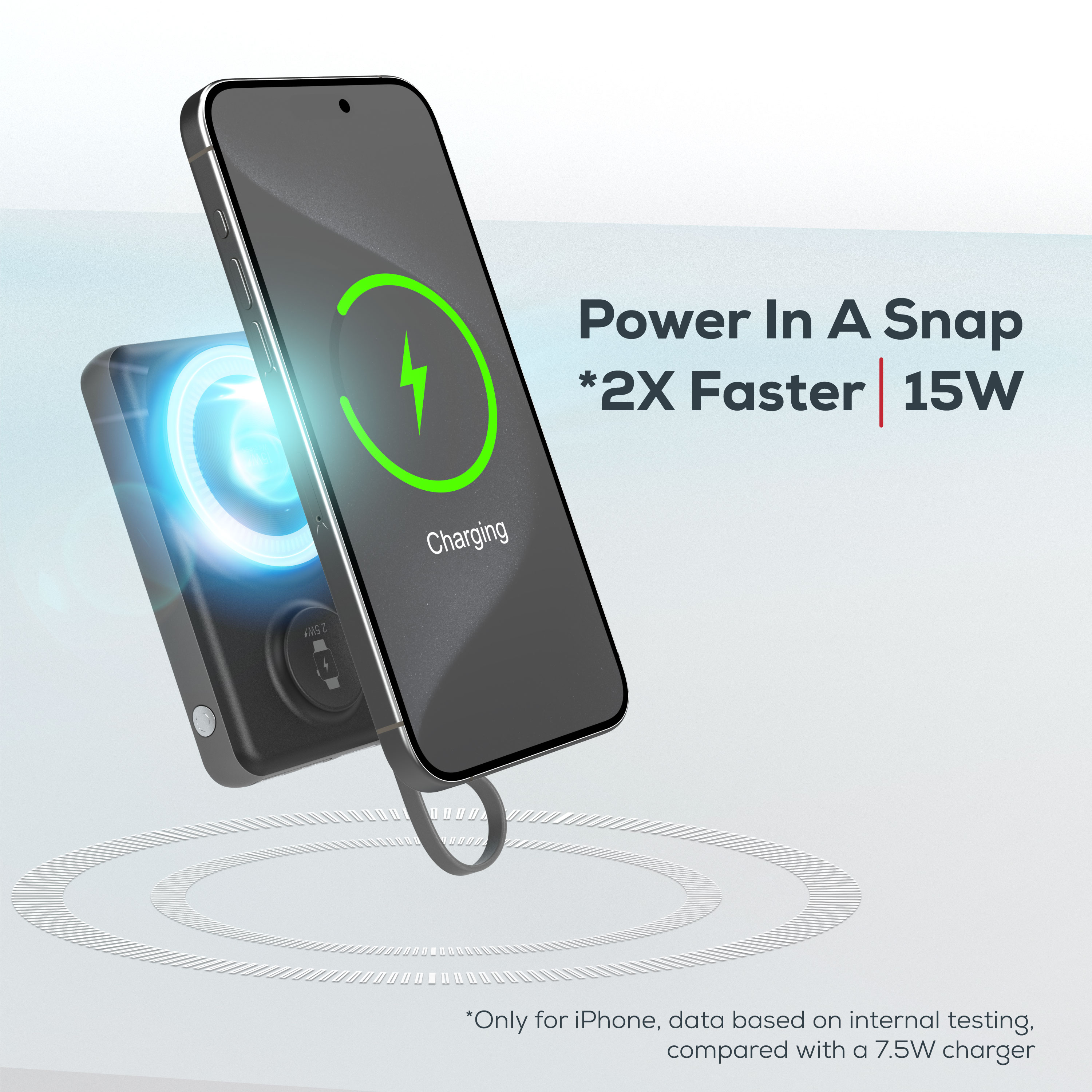 5 in 1 magsafe battery pack,wireless iphone magsafe portable charger,Travel Essentials,10000mah magnetic power bank with 22.5W USB-C fast charging for iPhone 16/15/14/13/12, for Apple Watch and ipod-1 Year Warranty. 