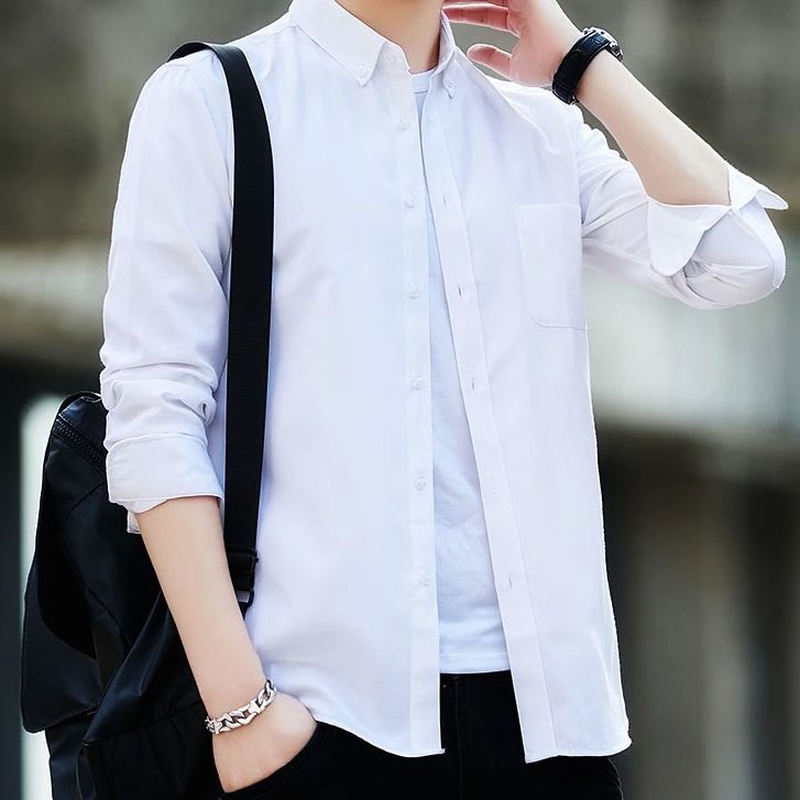 White Casual shirt for men. 