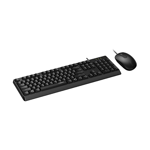 Rapoo X130 Pro Wired Black Keyboard & Mouse Combo. 
