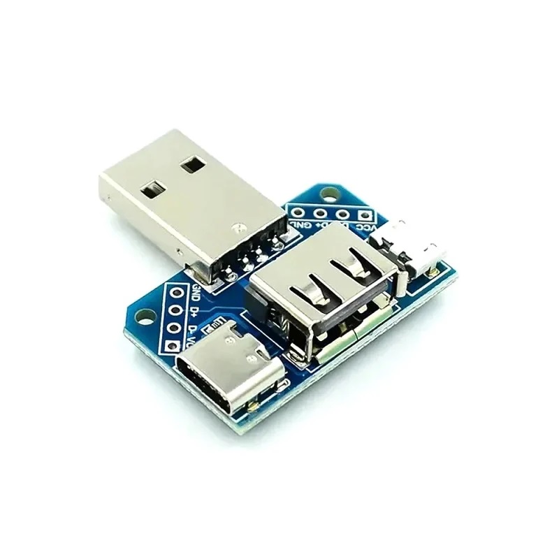 XY-USB4 USB Adapters Male To Female Micro Type-C USB 4P 2.54mm USB4 Module Converter 4 In 1 USB Adapters Board 5V USB Male To Female Distribution Board Head. 