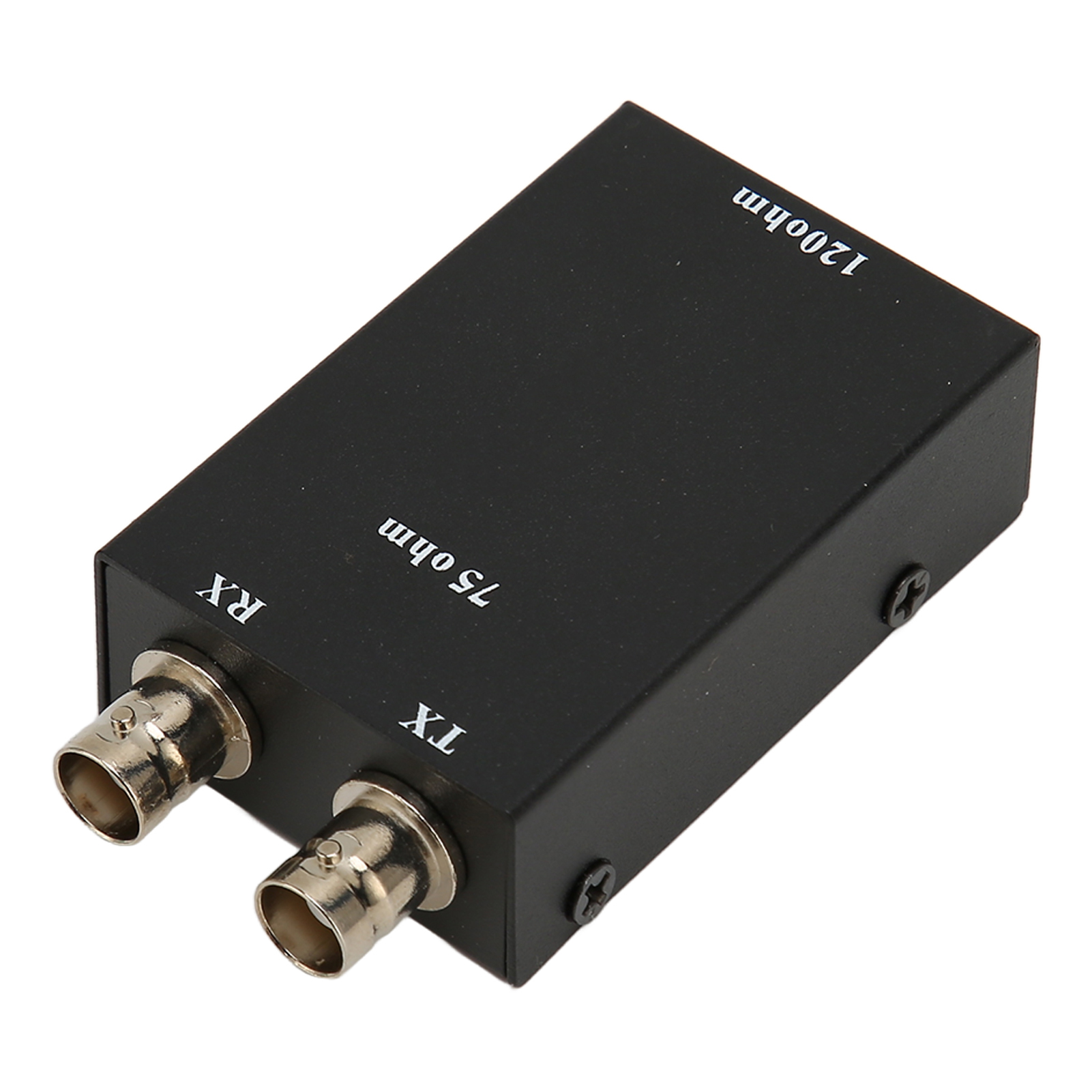 75ohm BNC To 12ohm RJ45 Ethernet Adapter, 2.048Mbps Metal Housing BNC To RJ45 Converter G.703 Balanced To Unbalanced for Road Traffic Monitoring System. 