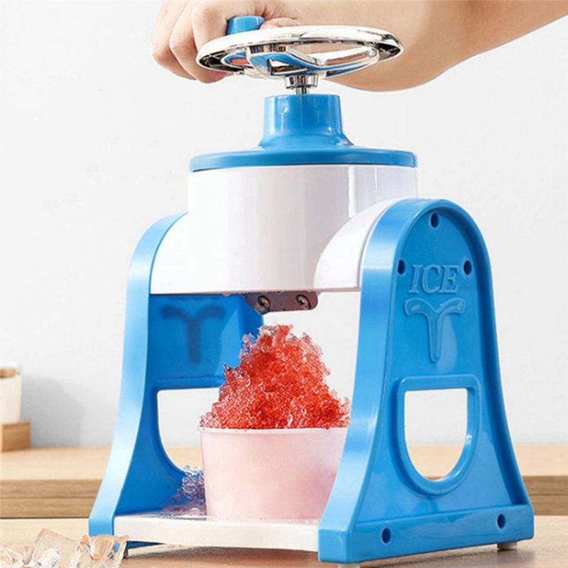 1 Piece Shaved Ice Machine Home Small Manual Ice Crusher Summer Hand-Shake Ice and Hail Ice Ice Breaker Make Ice Maker Blue. 