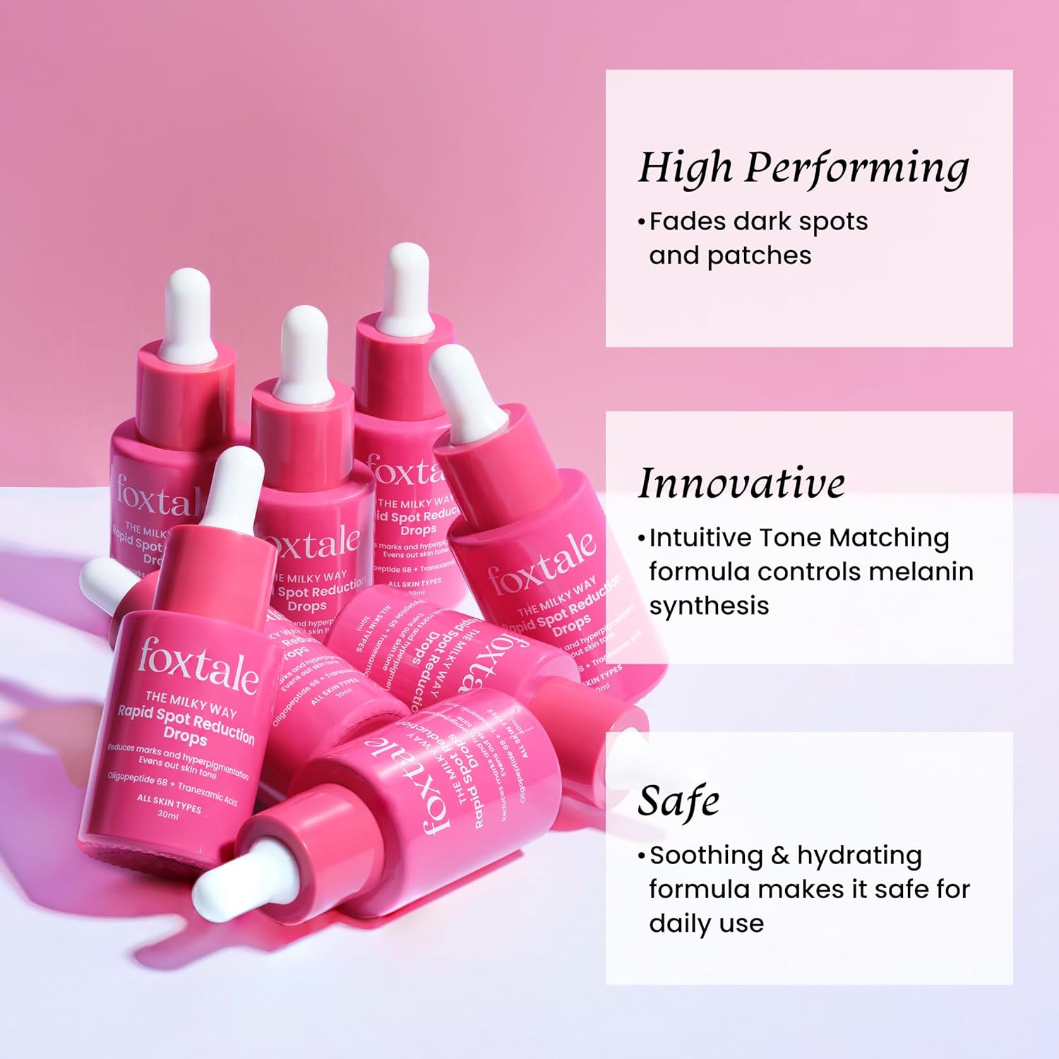 Foxtale 3% Tranexamic Acid & Peptide Serum for Hyperpigmentation-30 ml. 