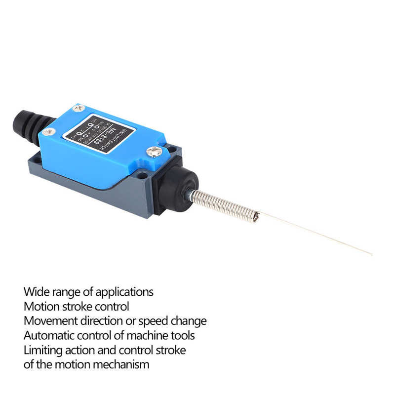 Mini Limit Switch ME-8169 Micro switch 250V 5A Flexible Coil Spring Arm. 