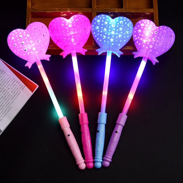 Hollow Color Five-pointed Star Magic Glow Stick Heart Luminous Glow Stick Happy Luminous Party Decoration