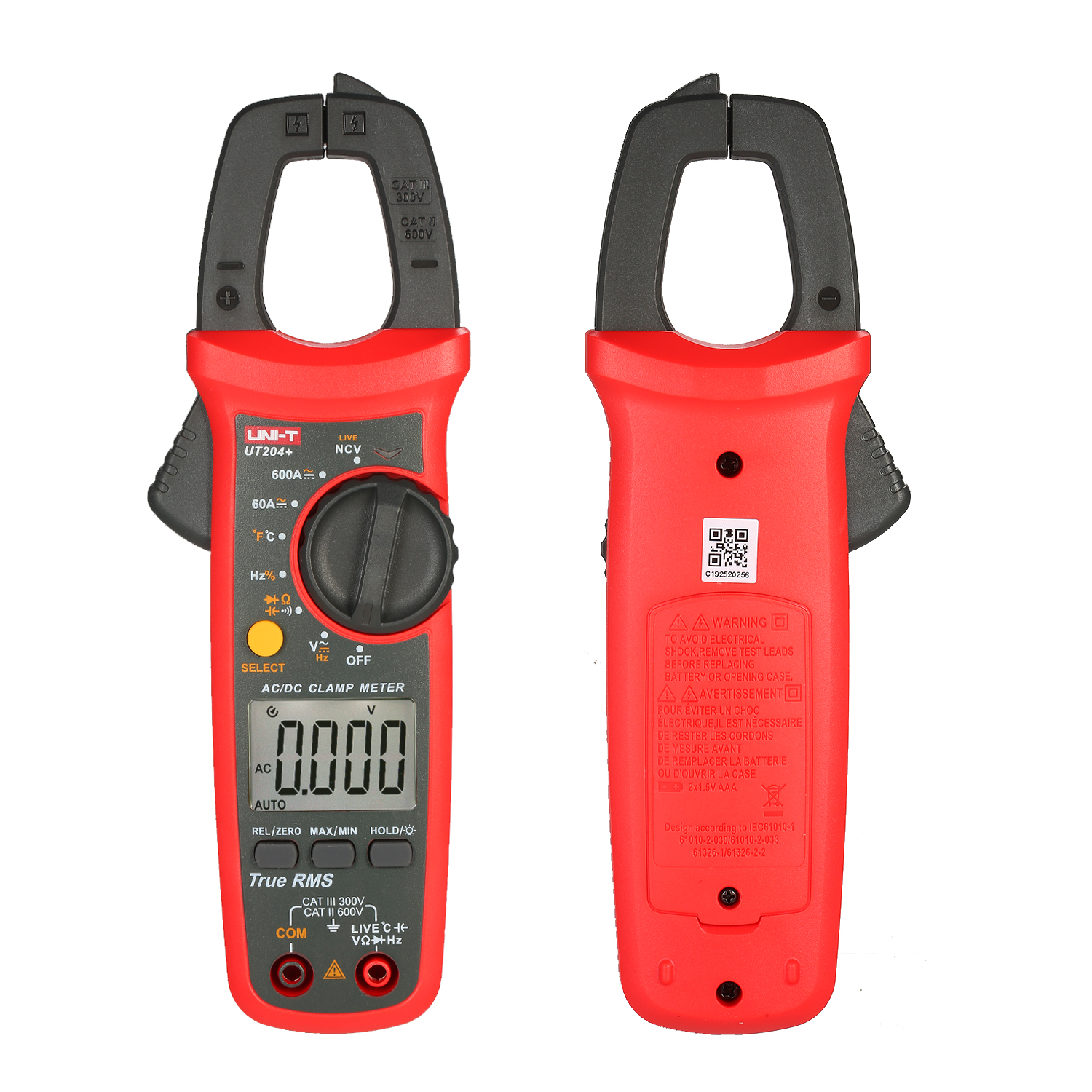 KOGEEK UT204+ 6000 Counts Digital Clamp Meter True RMS Multimeter Clamp Ammeter Voltage Meter NCV Test Universal Meter Tester AC/DC Current Clamp Tester. 