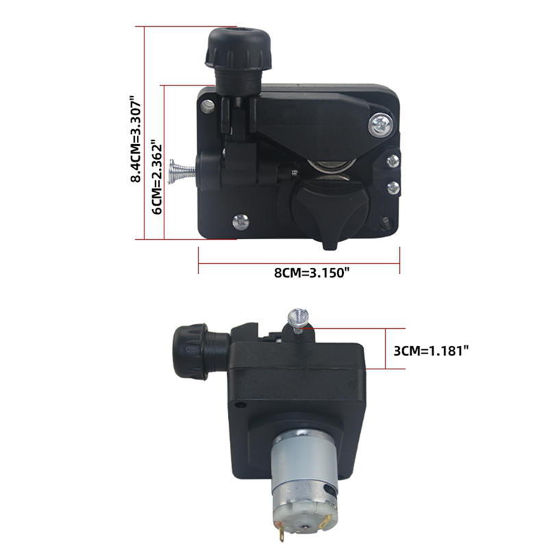 Right DC24V Mini Wire Feeder Light Duty MIG Wire Feeder Assembly Single Drive Roll Wire Feed Machine for Mig Welder Durable Easy to Use. 