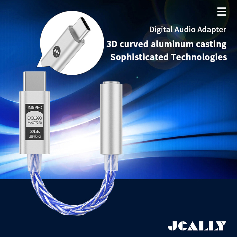 Jcally Jm6 Pro Type-C To 3.5mm Cx31993 Digital Audio Portable Decoding Amp Hifi Dac Mobile Headset Usb. 