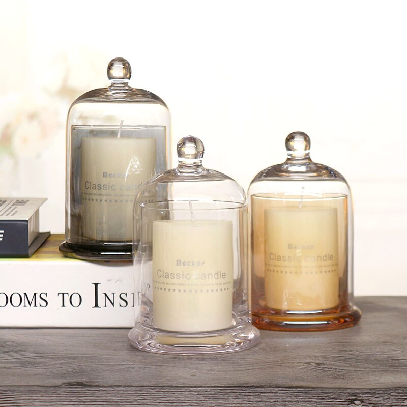 1PC Glass Jars for Candles Dome Cloche Bell Jar Scented Candle Making Kit Candle Vessels Bulk Empty Container 190ML/220ML. 