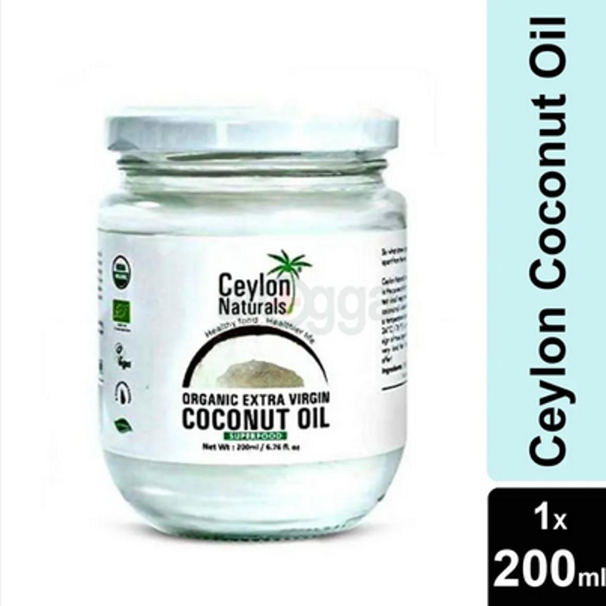 Ceylon_Naturals Organic_Extra Virgin Coconut_Oil 200ml
