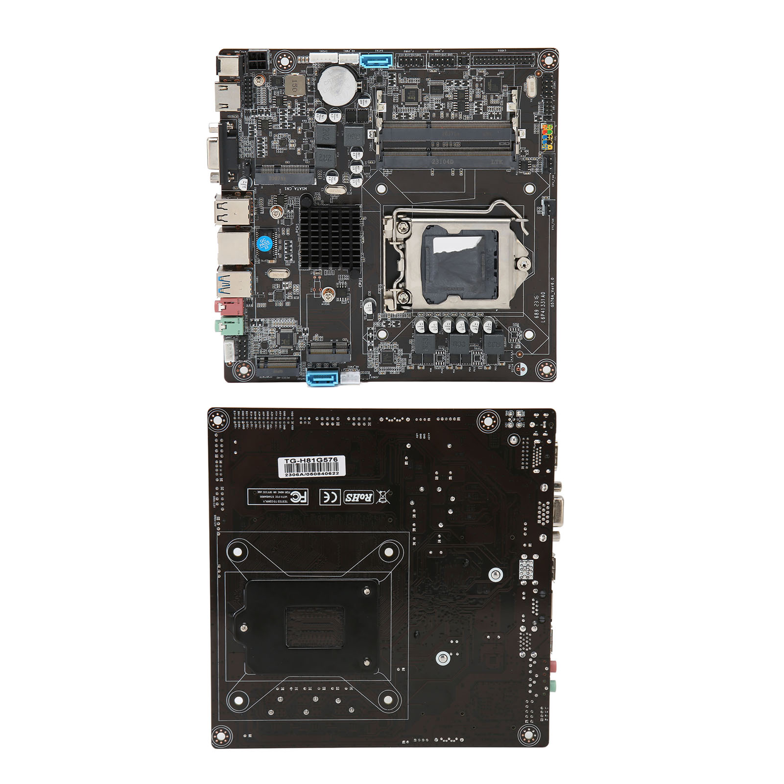 H81 Mini ITX Motherboard LGA 1150 Slot Dual Channel DDR3 Support for Core I3 I5 I7 4th 5th Generation CPU for All in One PC. 