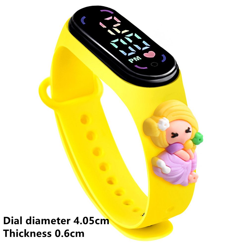 COSE Student Gift 3D Doll Waterproof Electronic Fashion Princess Sports Watch Cartoon Wrist Watch LED Digital Watch Children Watch. 