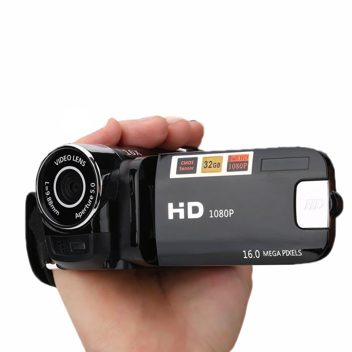 1080P digital camera 16 million pixel 16X Digital Zoom Camera Vlog Video Camera 270 Degree Rotation Screen Full HD DV Camcorder. 