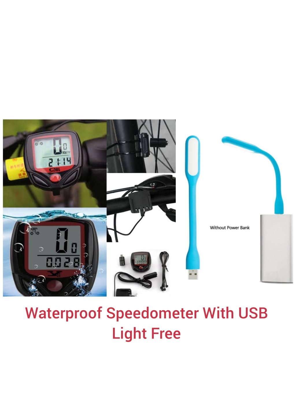 Waterproof Bicycle Speed Meter With Free Usb Light - সাইকেল - সাইকেল. 