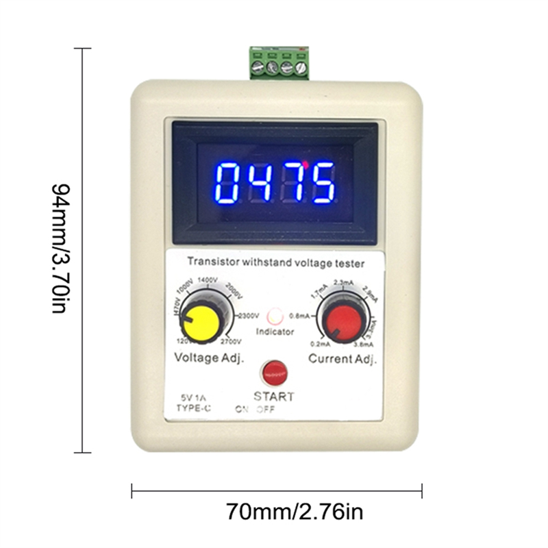 1 Piece Voltage Capability IGBT Transistor Tester Diode MOS Triode LED Voltage Testing Tool Withstand Voltage Tester White+Blue. 