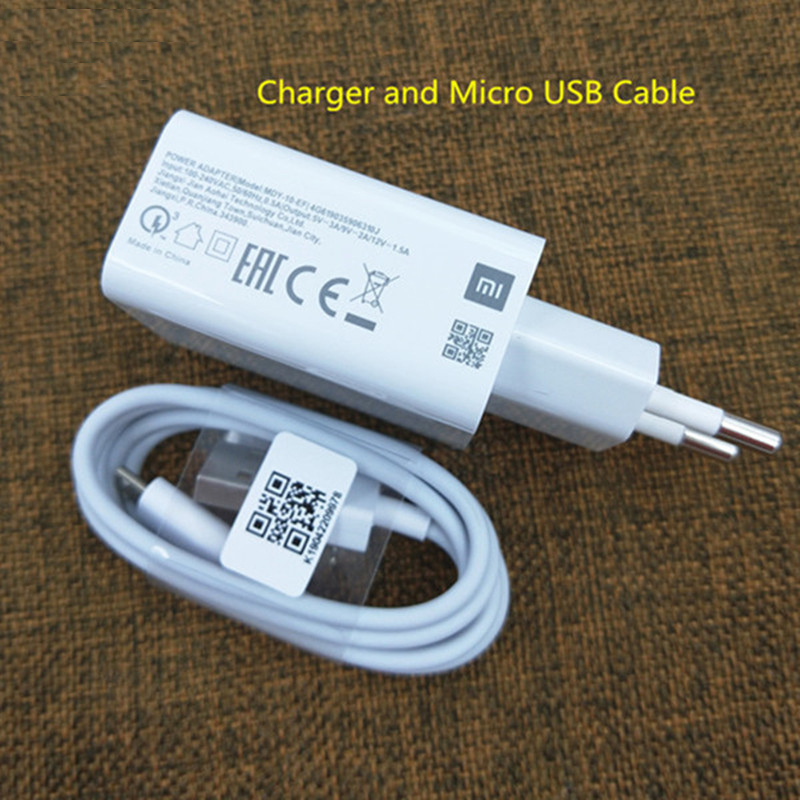 Original Xiaomi 18W Charger Fast Charge QC EU US Adapter For Redmi A2+  A1+ 9C 12C 8A 9A 10A S2 Poco C31 C55 Micro USB Cable