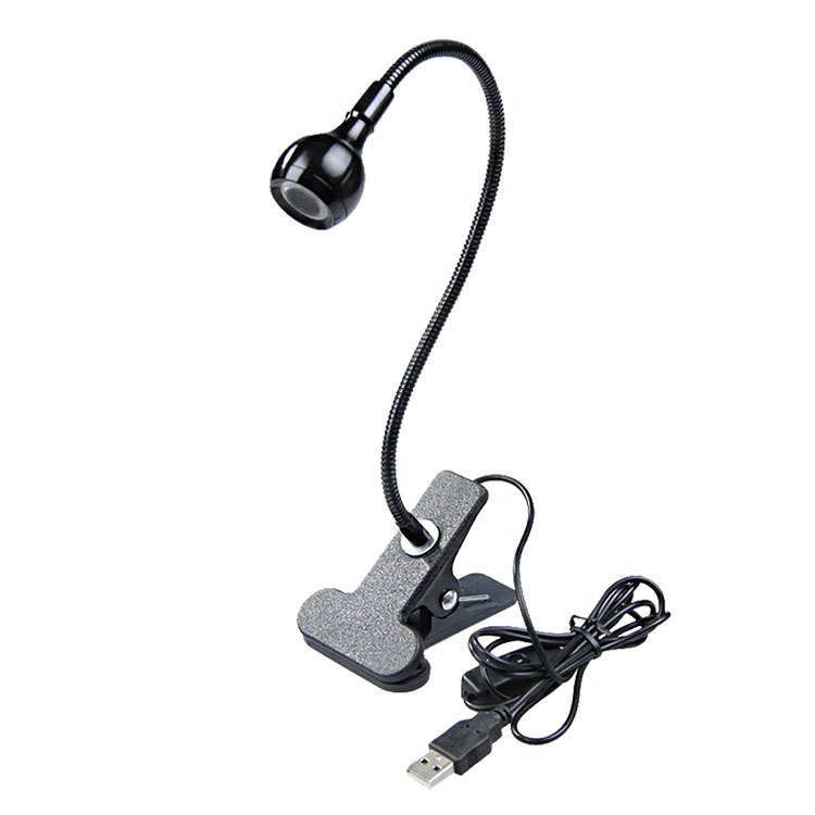 3W USB Clip Holder Light LED Desk Lamp Dimmable Flexible Table Lamp
