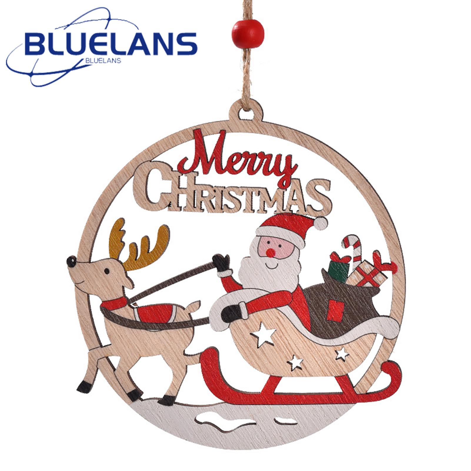 Window Hanging Decoration Joyful Christmas Wooden Hanging Decorations Santa Claus Reindeer Snowman Festive Xmas Tree Ornaments Perfect Party Supplies Gifts Christmas Hanging Decor