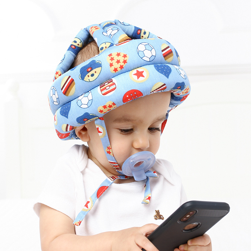 【海外 Baby Safety Helmet, Infant Head Protector Breathable Adjustable Cap