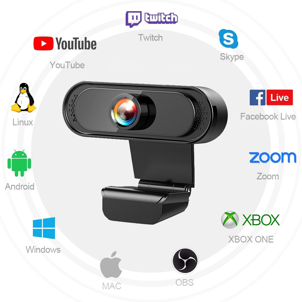 Ecocc【COD】USB 1080P Webcam Camera Digital Web Cam with Mic For Laptop Desktop. 