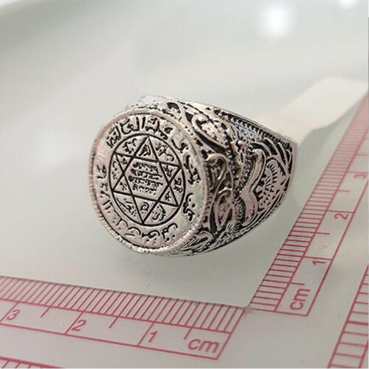 【No-Questions-Asked Refund】 Oimg Ceremonial Seal Of Solomon Jewelry Ring Size6-10